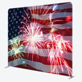 Aperturee - Aperturee Sparkle Usa Flag Independence Day Pillow Case Backdrop